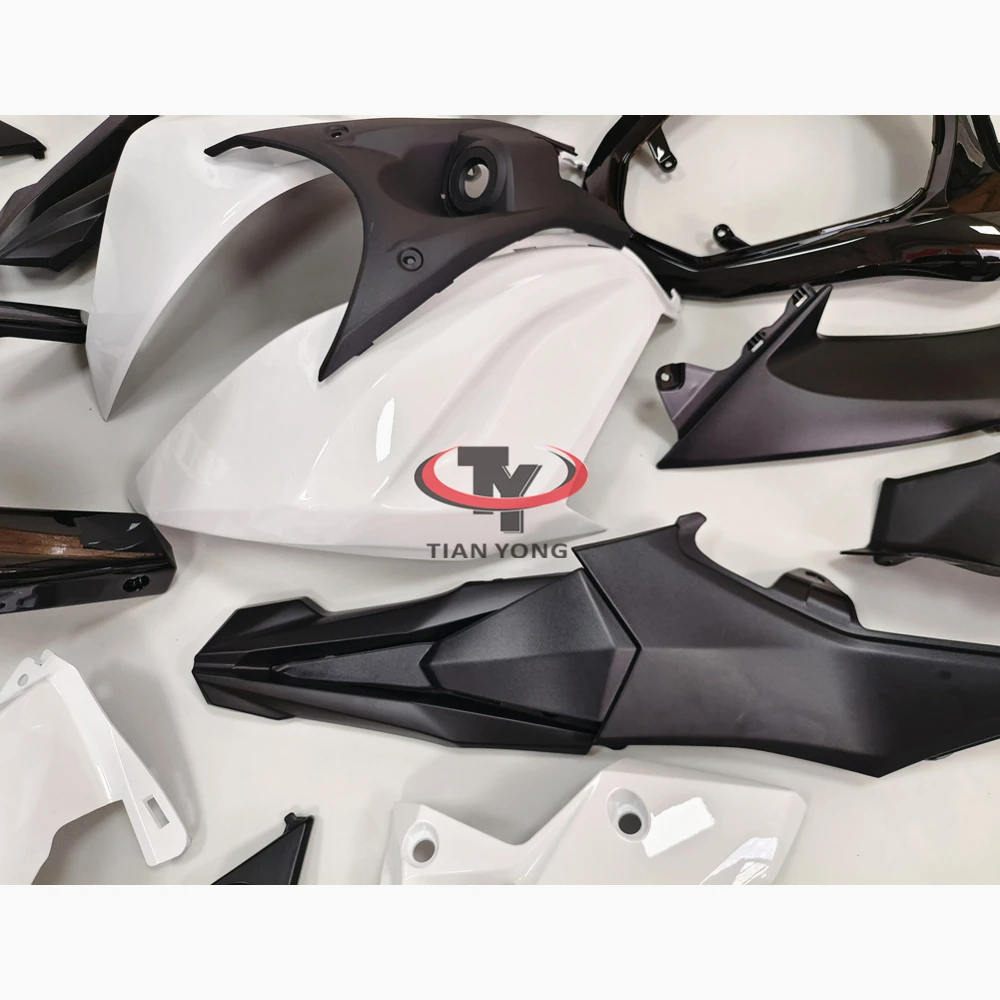 Кузов, Капот, Черно-белые однотонные цвета, Мотоцикл Для Kawasaki Z800 2013-2014-2015-2016, Полный Комплект обтекателя, Впрыск - 4