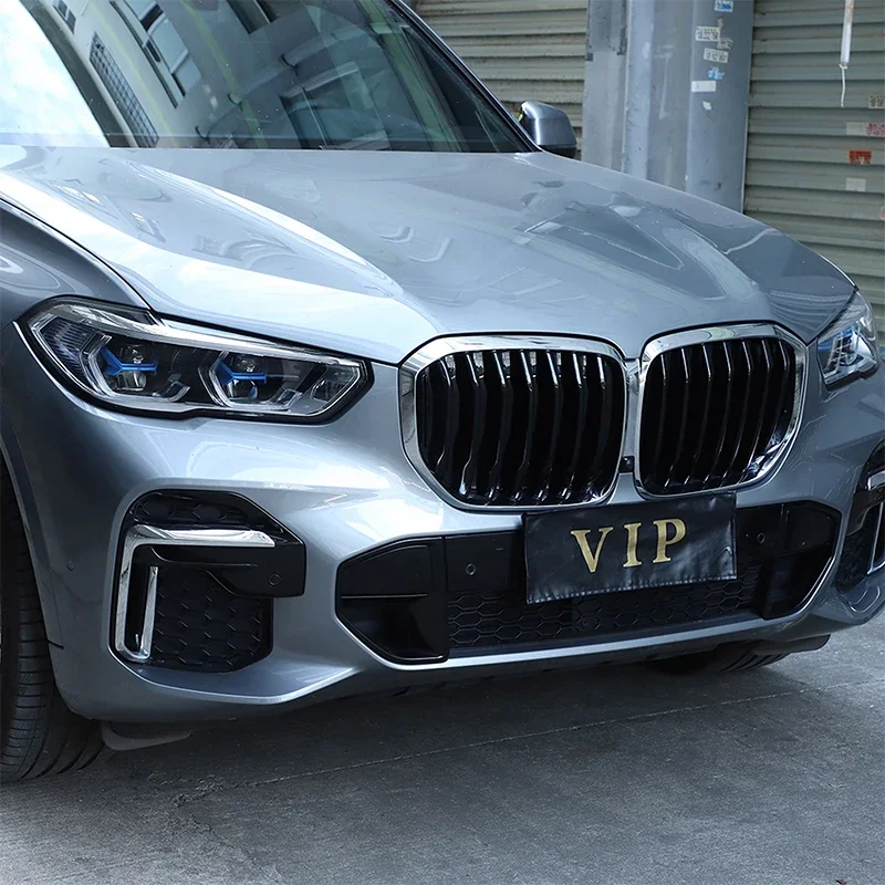 Для BMW X5 G05 2019-2022 ABS черный автомобильный стайлинг, накладка на переднюю решетку автомобиля, аксессуары для модификации экстерьера автомобиля - 4