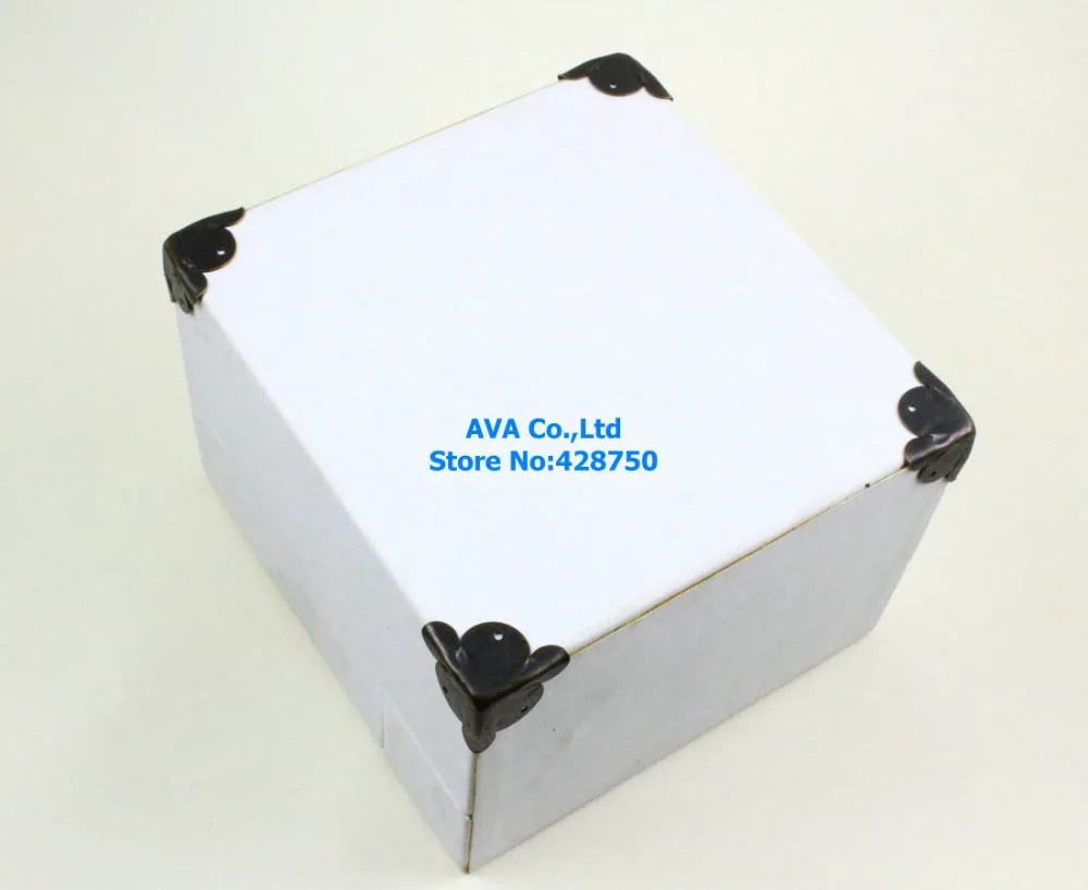 40 штук 18 мм Антикварная латунная шкатулка для ювелирных изделий Угловая Подарочная коробка Угловой протектор - 4
