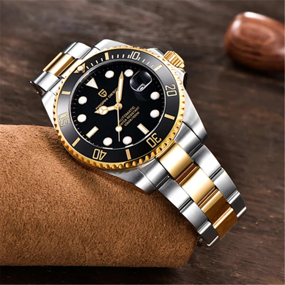 Мужские автоматические механические часы Now PAGANI DESIGN Gold от бренда Business с новым механизмом NH35, водонепроницаемые наручные часы reloj - 4