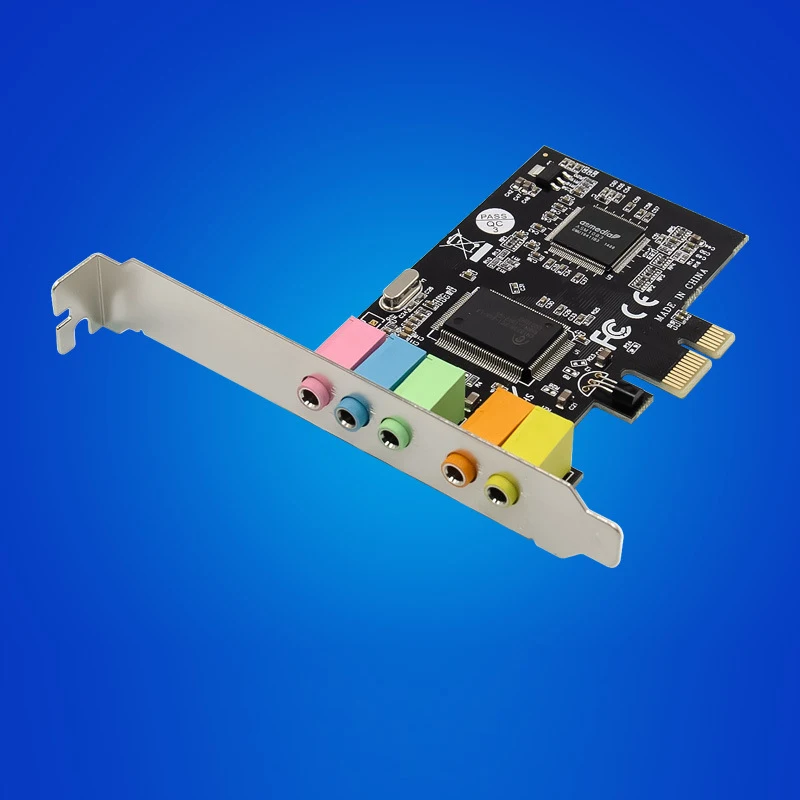 CMI8738 5.1 / 6CH PCI-E X1 3D стереоэффект объемного звучания Аудио и видео Звуковая карта для домашних развлечений CMI8738 - 4