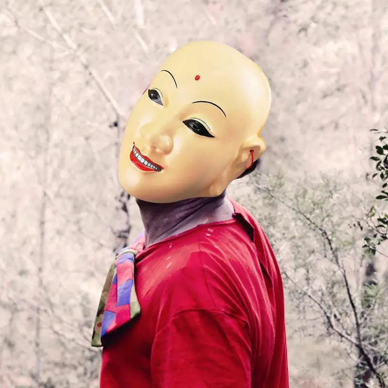 Маска для лица Monk, маска для лица Tang Monk для косплея, Многоразовый костюм Монаха для ролевых игр на Хэллоуин, маска для лица, подарок для взрослых и детей - 4