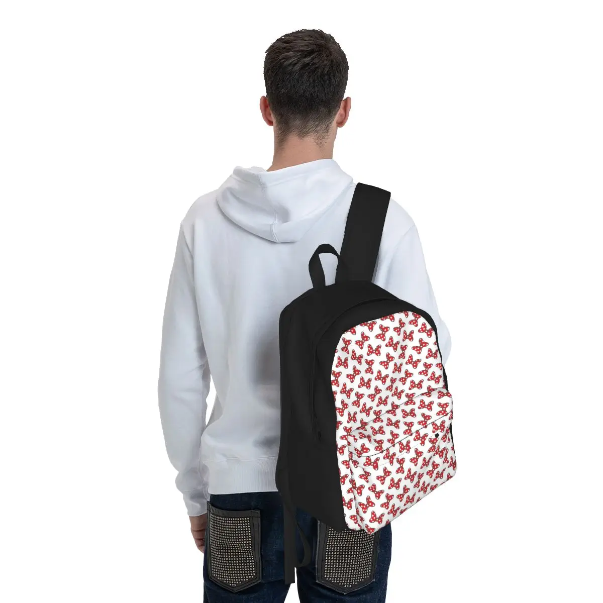 Женский рюкзак Disney с Минни Маус и Микки, школьная сумка Mochila, мультяшный компьютерный рюкзак для мальчиков и девочек, сумка через плечо - 4