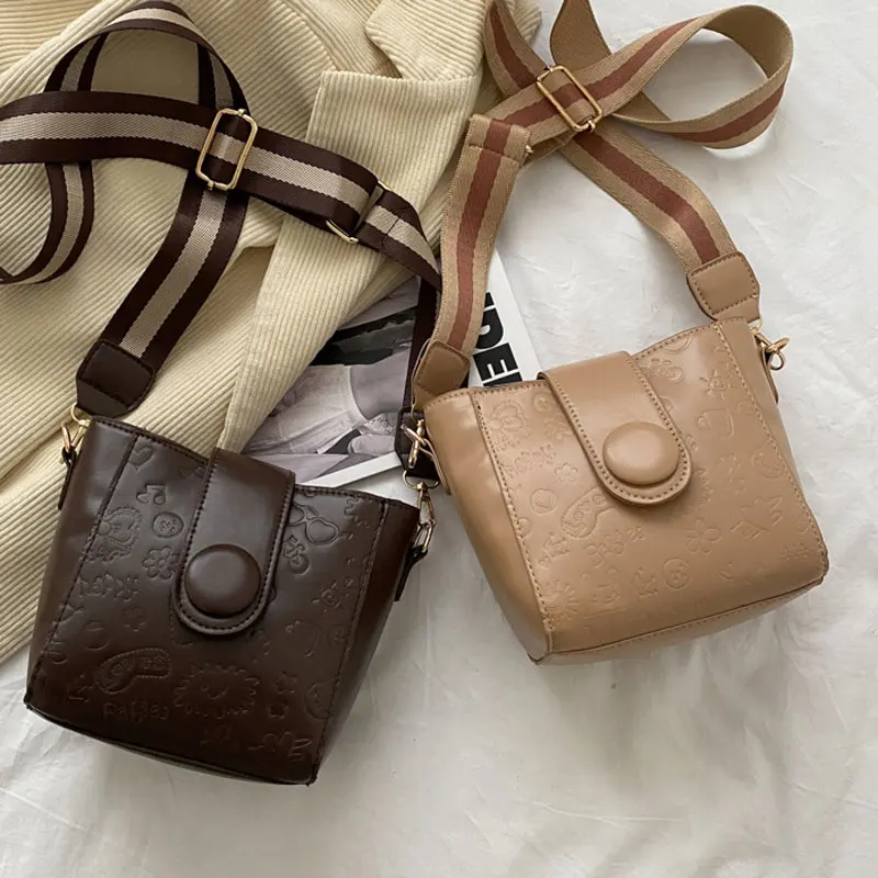 Модная простая сумка-мешок для женщин из искусственной кожи, женская сумка через плечо и женская сумка через плечо большой емкости, роскошный кошелек - 4
