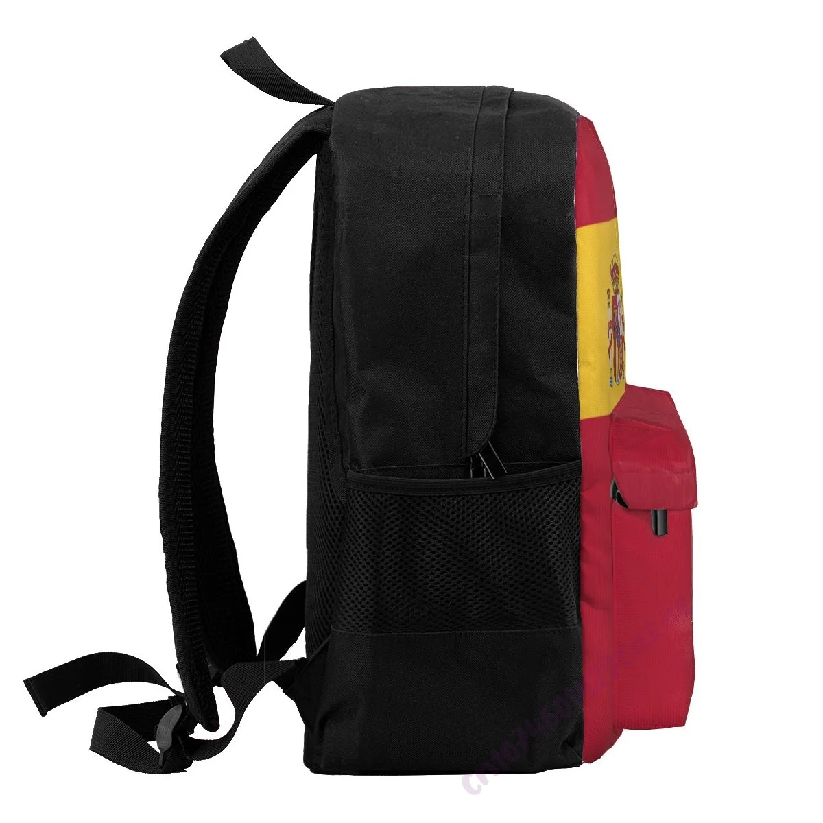 Пользовательское название Рюкзак из полиэстера с флагом Испании для мужчин и женщин, дорожная сумка, Повседневная Студенческая походная сумка, кемпинг - 4