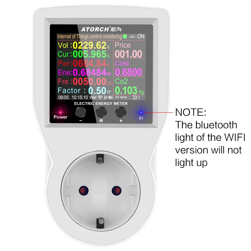 Tuya WIFI Smart Plug EU/US/AU/UK/FR Цифровой Ваттметр Измеритель мощности 220 В Переменного Тока Умная Розетка Киловатт Измеритель мощности Умный дом - 4