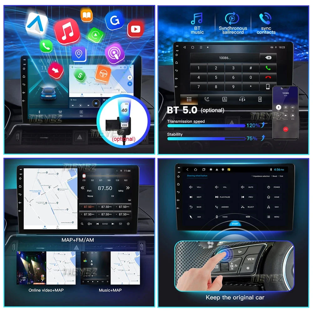 Для Mercedes Benz Smart Fortwo 2006 2007 2008 2009 2011-2015 Автомобильный Радио Мультимедийный Плеер Android 13 Carplay Навигация GPS 8G - 4