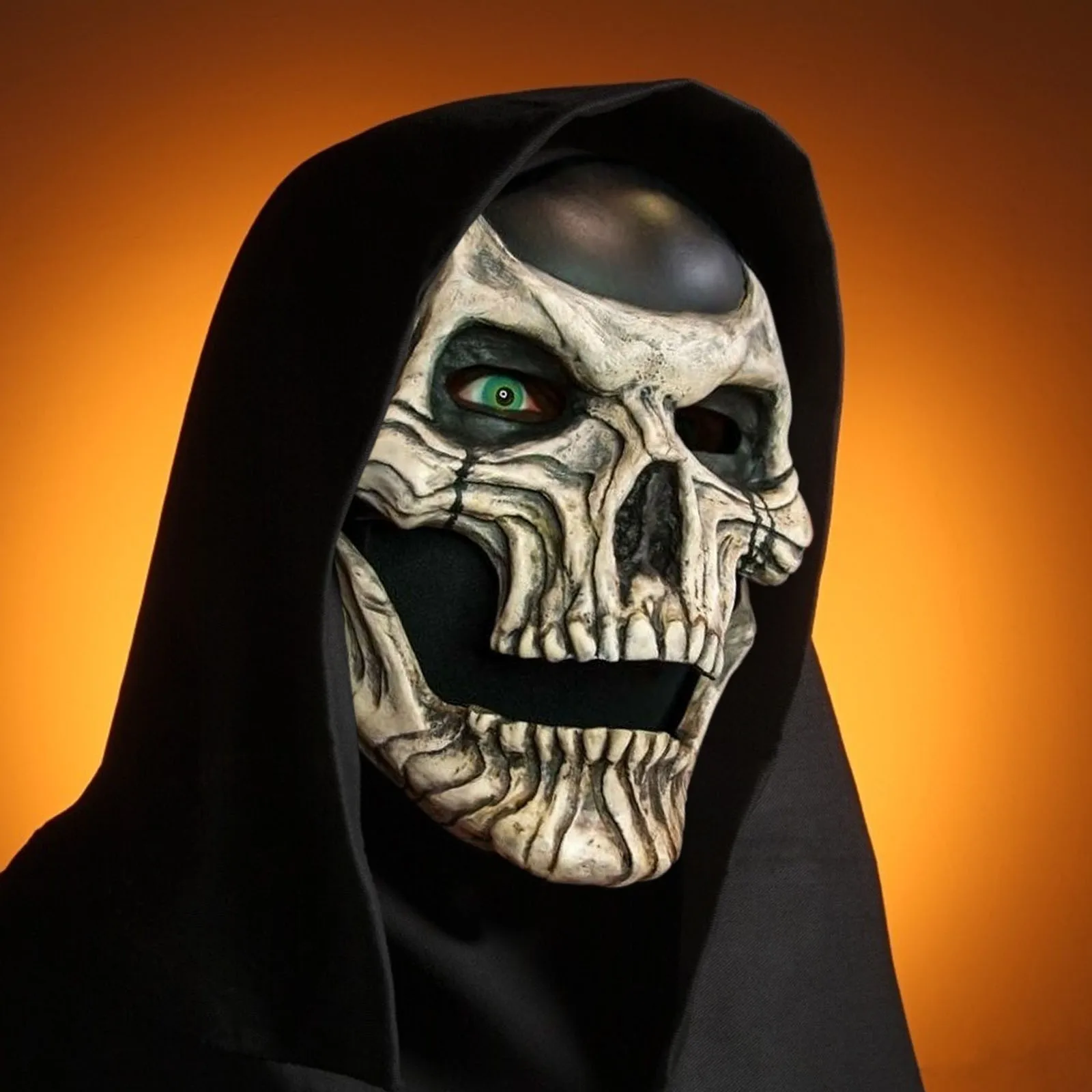 Ужасная маска на Хэллоуин, маска на Хэллоуин, Подвижная челюсть, маска-череп на всю голову, шлем 2022, Шлем-череп, косплей, Мускусный декор для вечеринки - 4