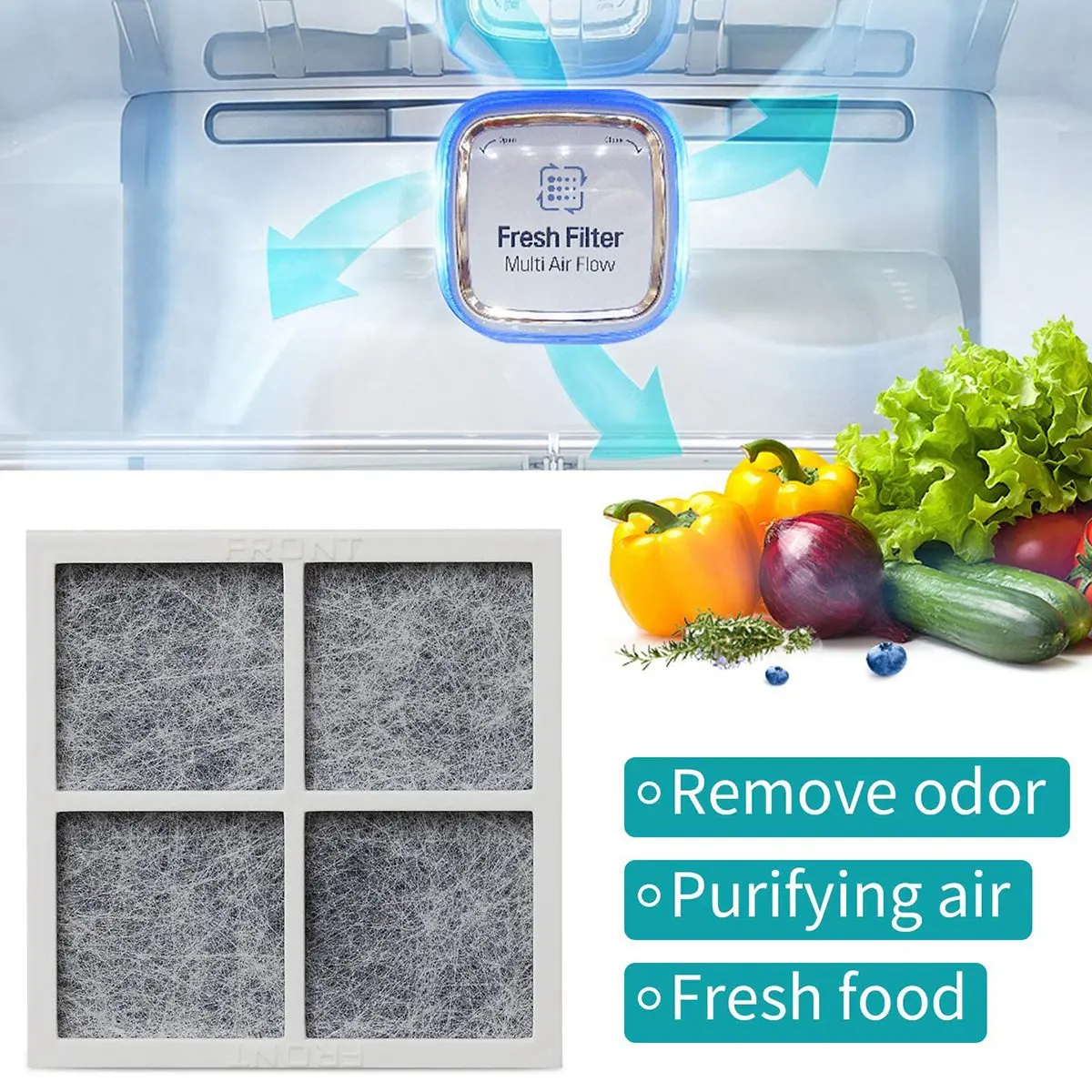 5 упаковок воздушного фильтра холодильника для LG LT120F, запасные части для фильтра свежего воздуха - 4