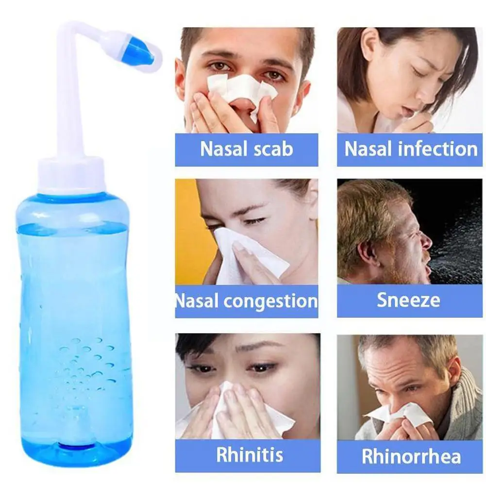 300 МЛ Очиститель для промывания носа Защита для носа Очищает и увлажняет Ринит Для взрослых Оптом, Нети Для детей, Избегайте Аллергии на горшок F6K7 - 4