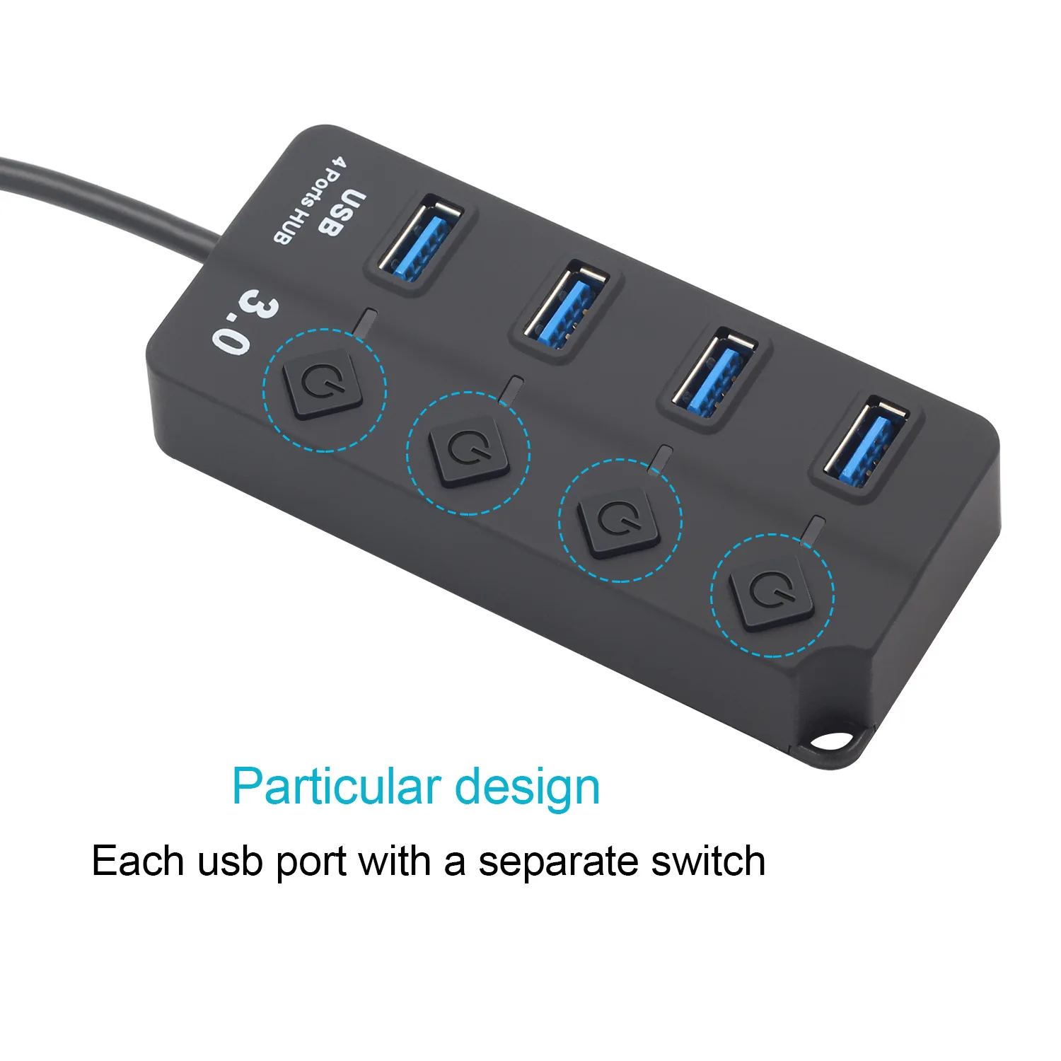 4-портовый независимый переключатель USB 3.0 удлинитель концентратор мультиразветвитель адаптер Type C USB Адаптер питания для ПК Ноутбук мобильный жесткий диск - 4
