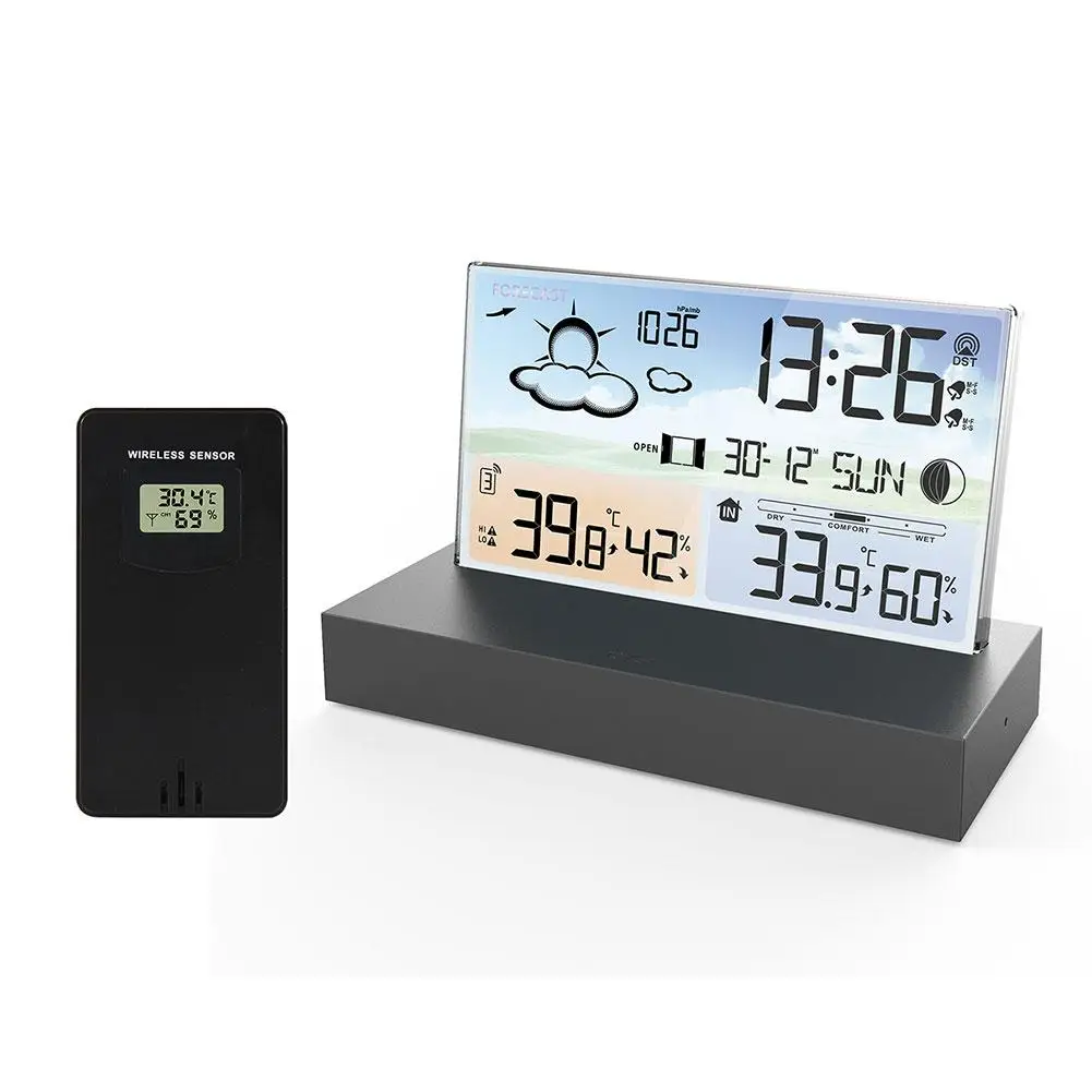 Будильник Беспроводные Погодные часы Прогноз погоды Календарные часы Влажность Температура Метеорологическая станция И X7J6 - 4
