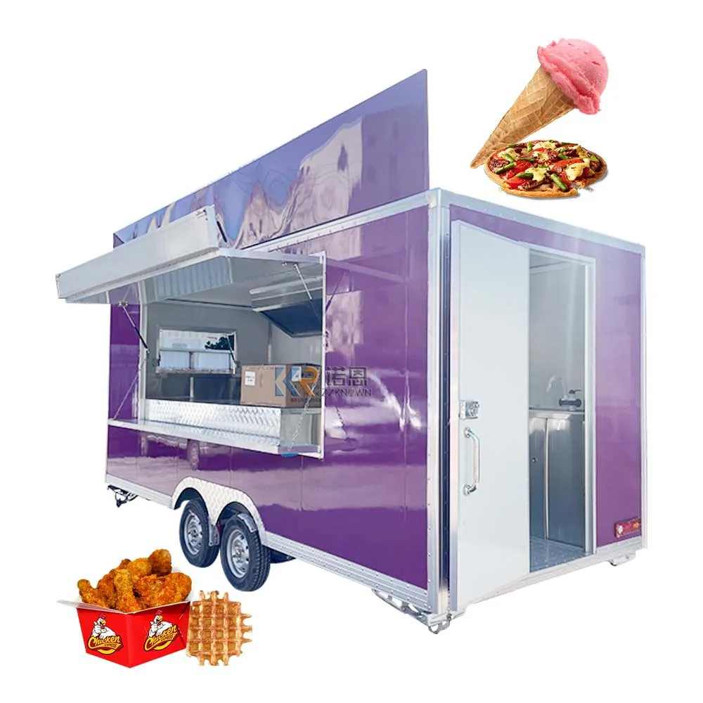 2023 Новый грузовик для закусок для бизнеса, Блинчики, Полностью оборудованный грузовик для быстрого питания с мороженым и кофе - 4