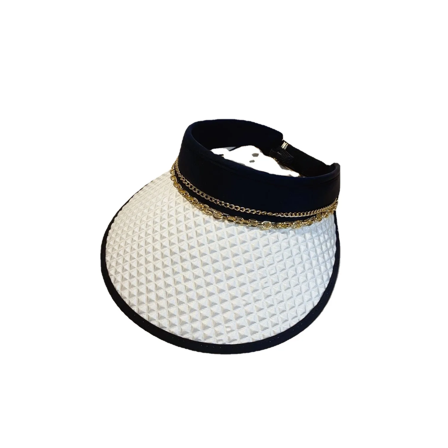 Летняя женская шляпа маленькая ароматная ветряная цепочка для путешествий солнцезащитный козырек большой карниз анти-ультрафиолет, благоприятный для кожи хлопковый пустой цилиндр - 4