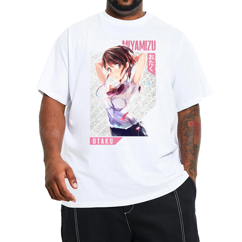 Летняя модная Мужская футболка Оверсайз с Милым эстетичным принтом аниме Waifu, Футболка размера Плюс, Повседневная Уличная одежда, большие высокие топы, Муж - 4