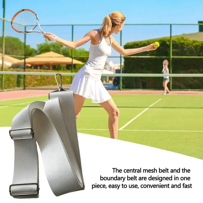 Ремешок для теннисного центра Сетка для теннисного корта Регулируемая По высоте Профессиональная Замена сетки для теннисного корта Улучшенная Устойчивость к атмосферным воздействиям - 4