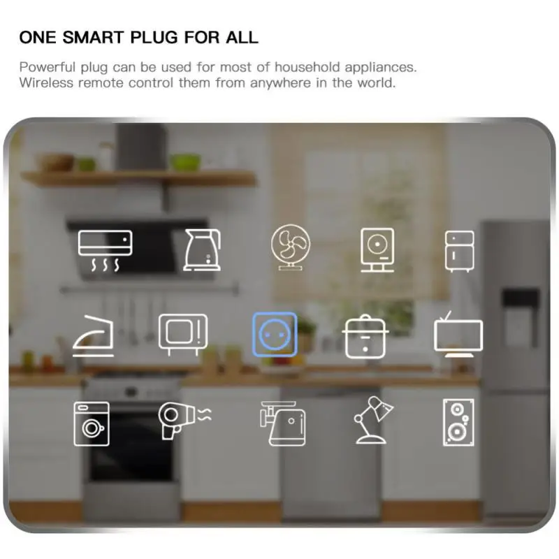 5шт Tuya Беспроводной WiFi Переключатель Smart Plug Розетка Alexa Google Home Power Socket Адаптер Преобразователи Аксессуары Для Зарядного Устройства - 4