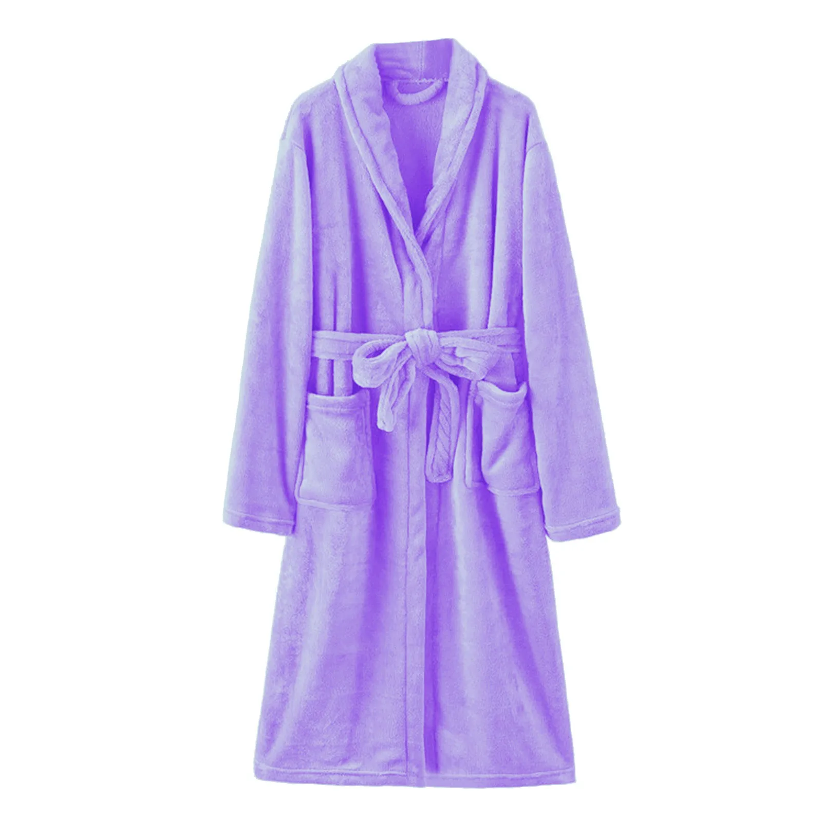 Утепленные пушистые халаты, халат, Длинный Женский флисовый теплый халат с капюшоном, фланелевое кимоно из кролика, банный халат, халат, Бархатная пижама - 5