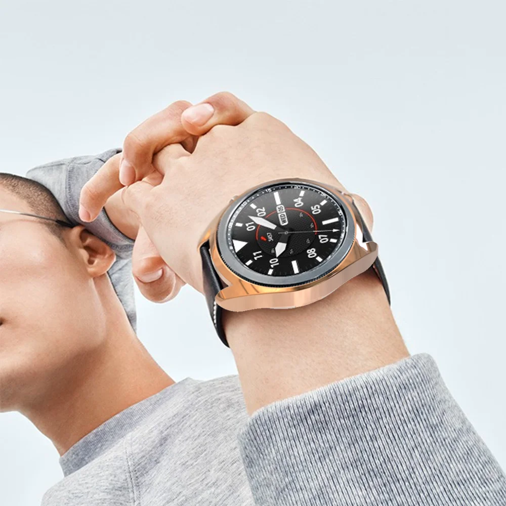 Для Galaxy Watch 3 45 мм 41 мм Тонкий Легкий Чехол из Тпу С покрытием Samsung Galaxy Watch 3 45 мм 41 мм Защитный Бампер В виде Ракушки - 5