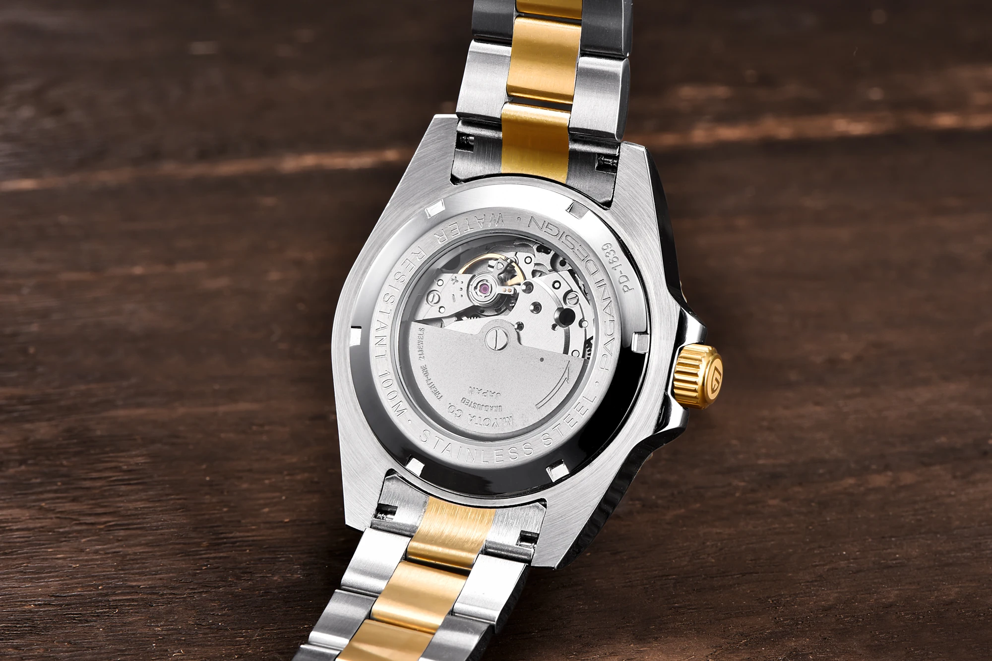 Мужские автоматические механические часы Now PAGANI DESIGN Gold от бренда Business с новым механизмом NH35, водонепроницаемые наручные часы reloj - 5