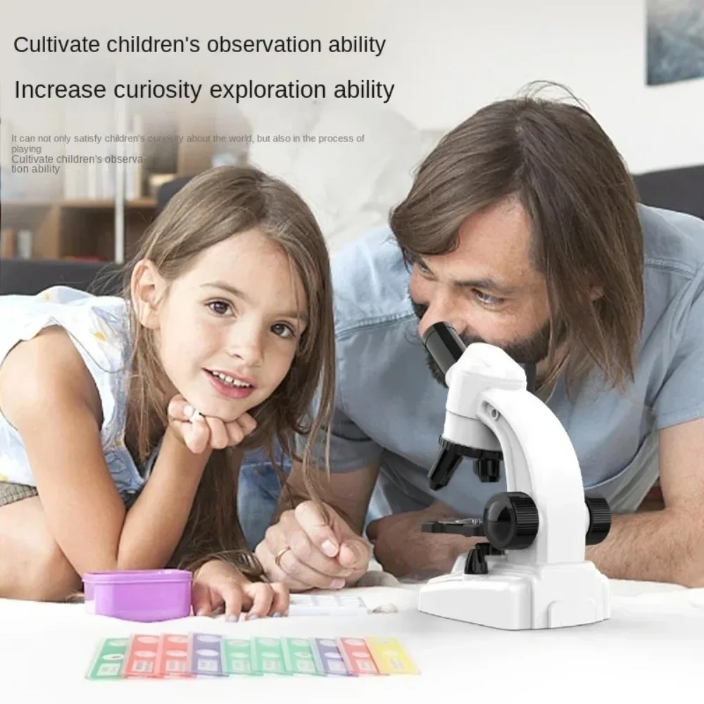 Детский микроскоп 1600x биологическая оптика HD микроскоп, набор микроскопов для научных экспериментов для учащихся начальной школы, подарок - 5