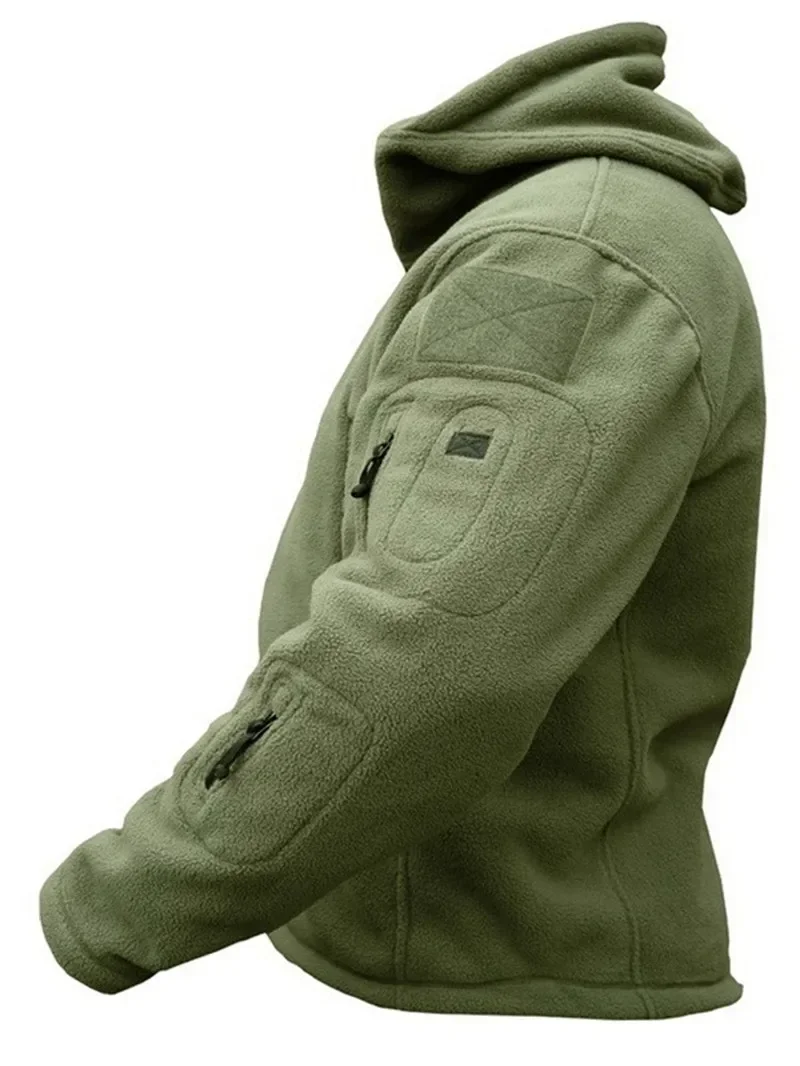 Мужские куртки-ветровки из флиса, мужская спортивная тактическая куртка, армейская флисовая куртка для активного отдыха, походов, Polar Coat - 5