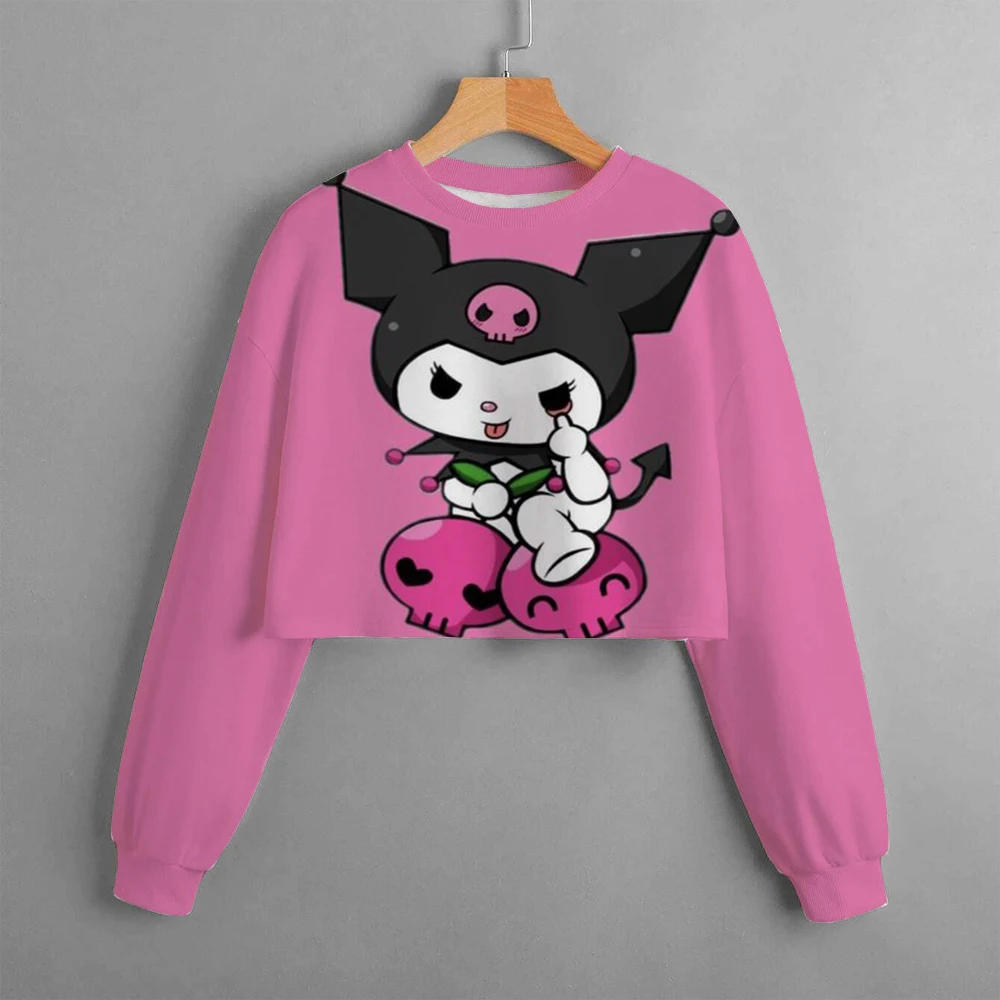 Толстовка Hello Kitty С рисунком Куроми, Пуловер С Принтом Для маленьких девочек, Детская Толстовка С длинными рукавами, Уличная Одежда - 5