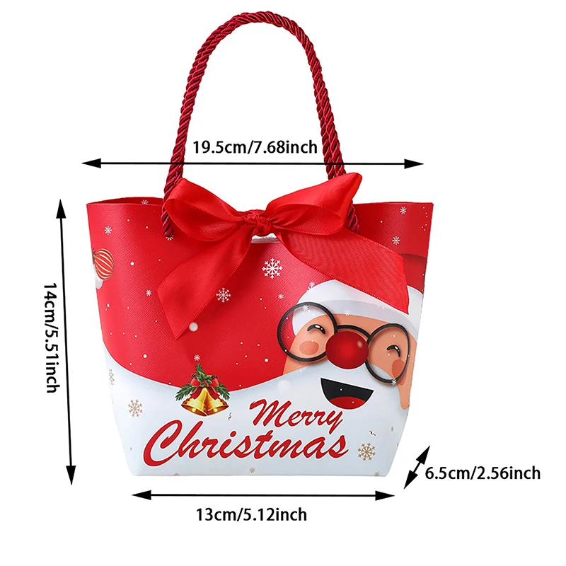 Подарочный пакет для рождественской вечеринки с переносной веревкой, Рождественский Подарок для печенья, Конфет, Упаковочные материалы для Счастливого Рождества - 5