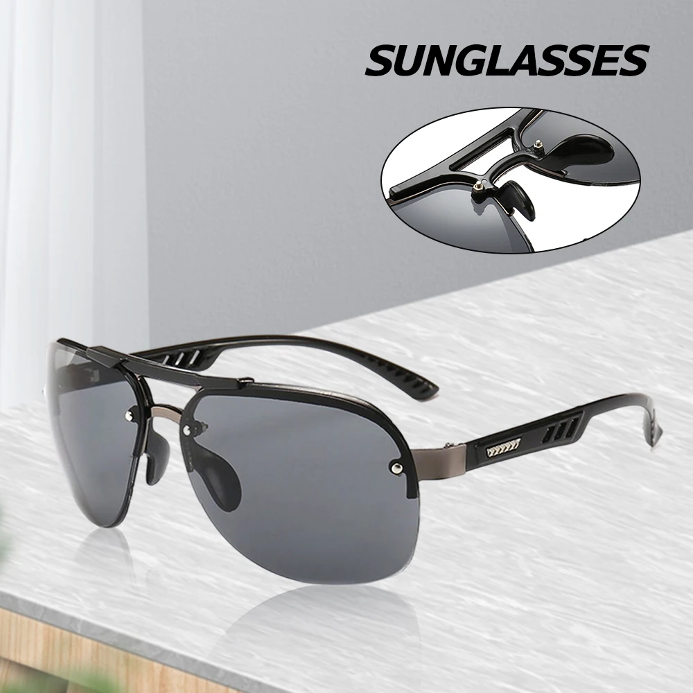 Модные мужские солнцезащитные очки, портативные персонализированные очки для вождения на открытом воздухе. - 5