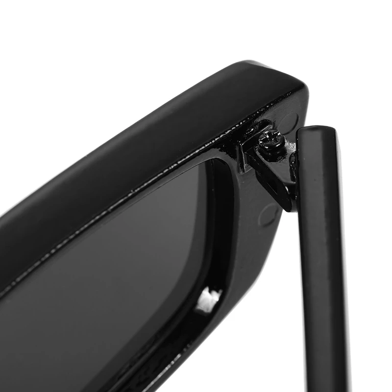 4X Винтажные прямоугольные солнцезащитные очки Женские солнцезащитные очки в маленькой оправе Ретро-очки S17072 Черная оправа Черный - 5