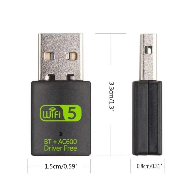 Двухдиапазонная беспроводная карта USB 600 М для настольного компьютера WiFi-приемник 2.4 G 5G WI-Fi - 5