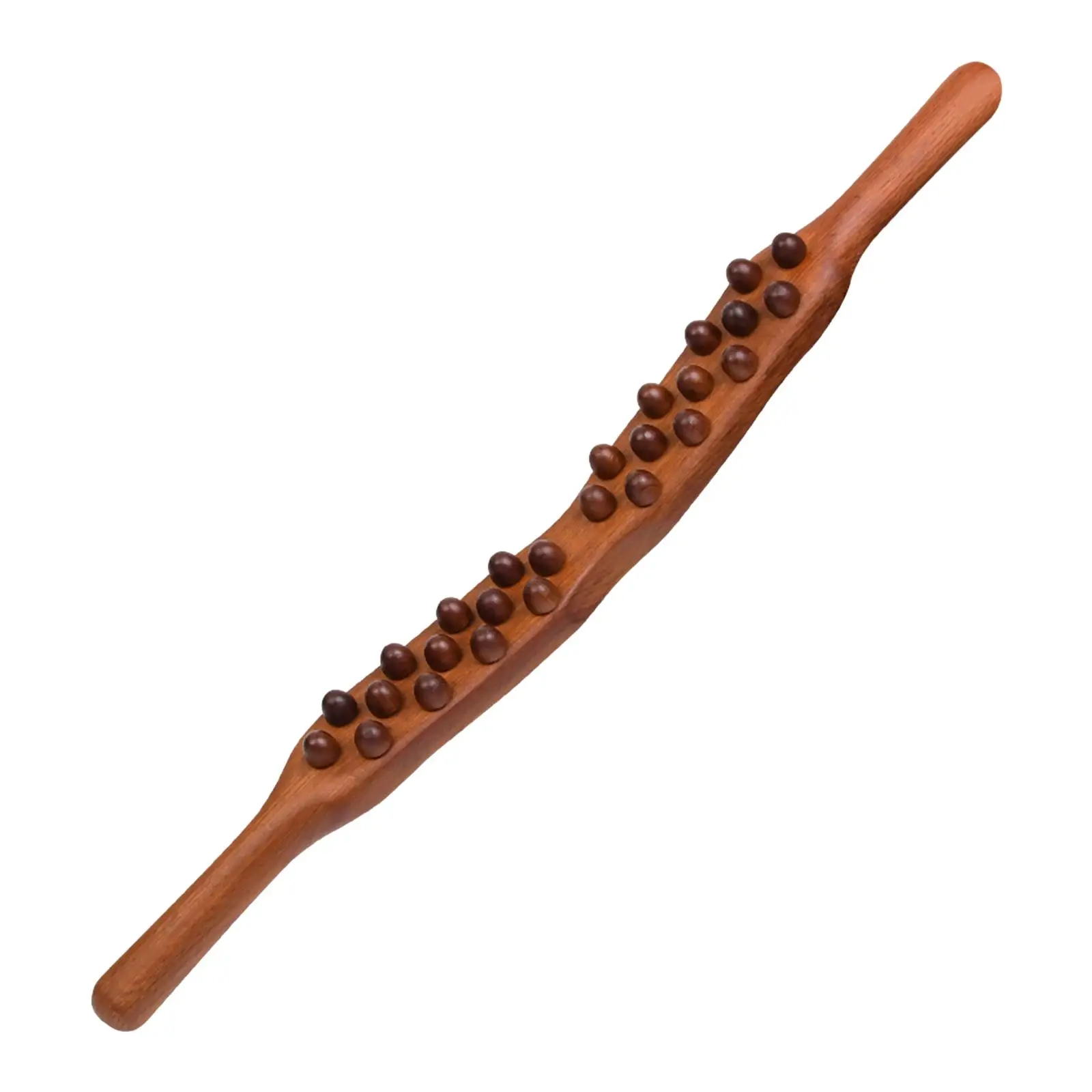Деревянная массажная роликовая палочка Ручной работы, 26 шариков, точечная палочка для выскабливания Гуаши для салона красоты, бедра, плечи - 5