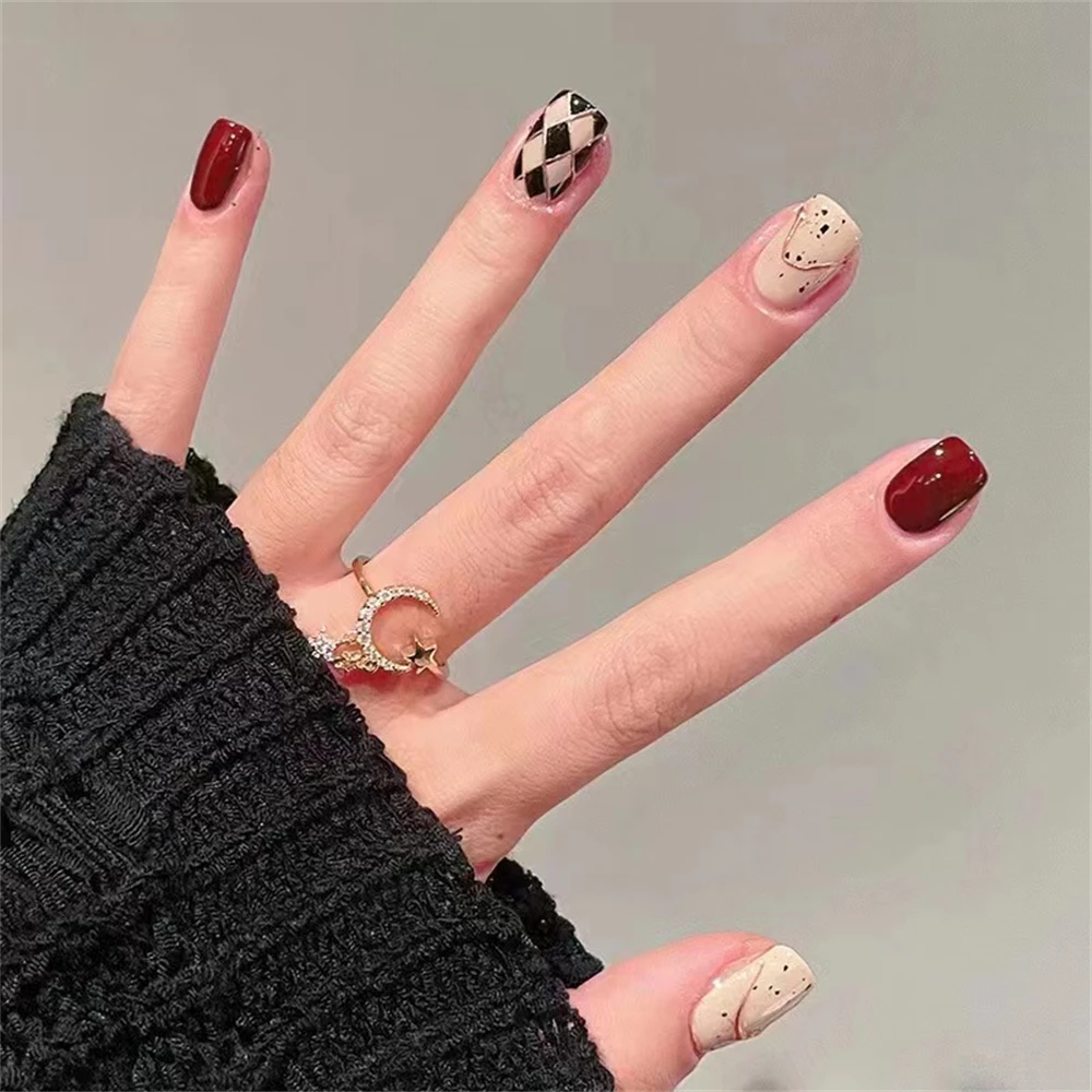 Носимый нейл-арт с дизайном, портативные принадлежности для ногтей, съемные накладные ногти, популярные инструменты для ногтей, Маникюрный пресс для ногтей / коробка - 5