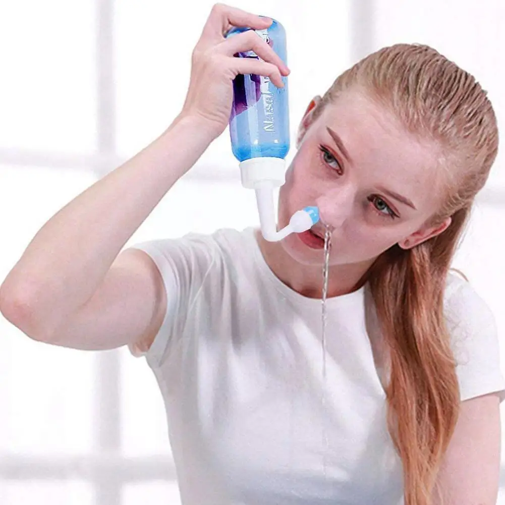 300 МЛ Очиститель для промывания носа Защита для носа Очищает и увлажняет Ринит Для взрослых Оптом, Нети Для детей, Избегайте Аллергии на горшок F6K7 - 5