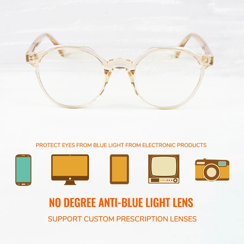 Токеторизм, ретро Круглые очки для женщин, анти-синие мужские очки, модные очки 4802 - 5