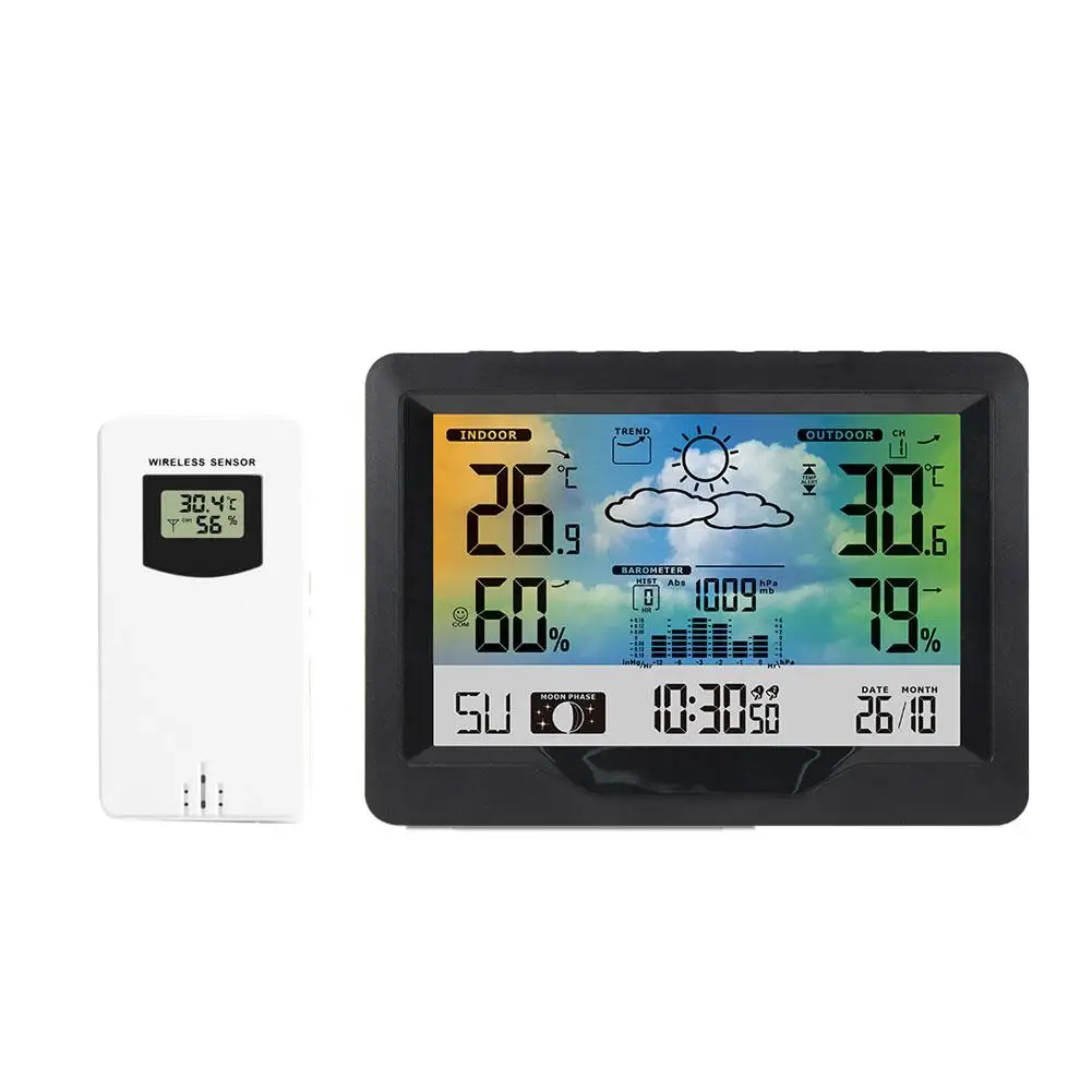 Будильник Беспроводные Погодные часы Прогноз погоды Календарные часы Влажность Температура Метеорологическая станция И X7J6 - 5