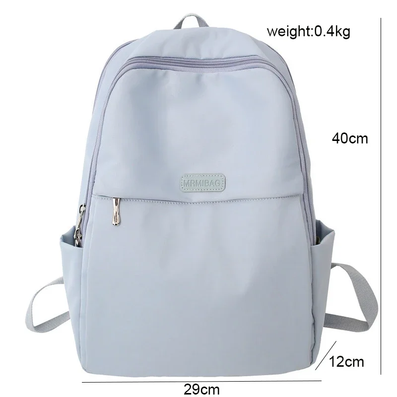 Lawaia Нейлоновый женский рюкзак для ноутбука, модный рюкзак через плечо, сумка на спине, однотонные рюкзаки в элегантном стиле для девочек, сумка для книг 2024 г. - 5