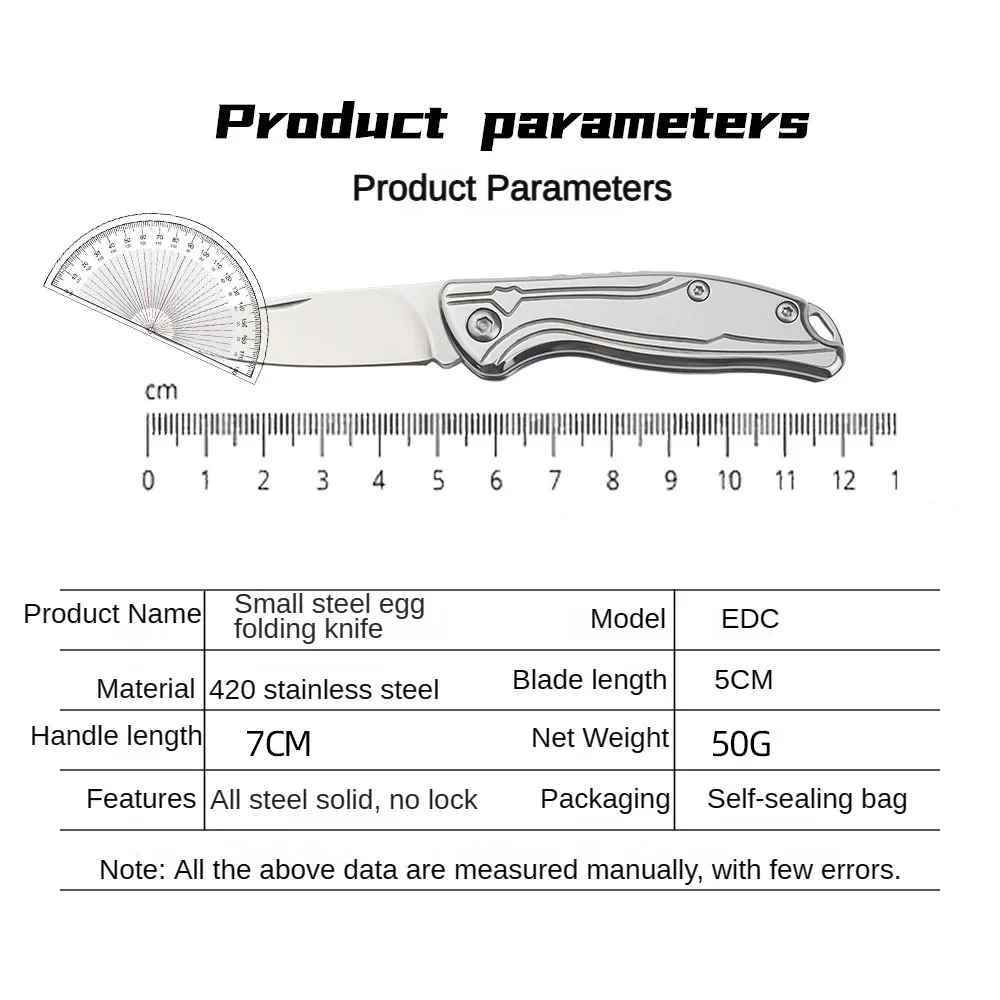 Креативный брелок EDC-нож, титановый нож, походный складной нож для самообороны из цельнометаллической стали высокой твердости - 5