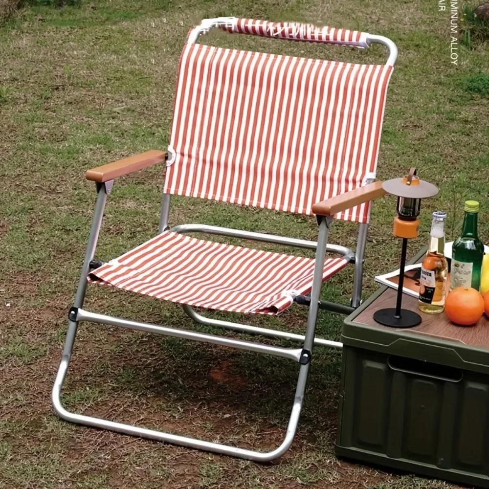 1 шт. Складное кресло для кемпинга на открытом воздухе, складной переносной стул для рыбалки с барбекю на открытом воздухе - 5