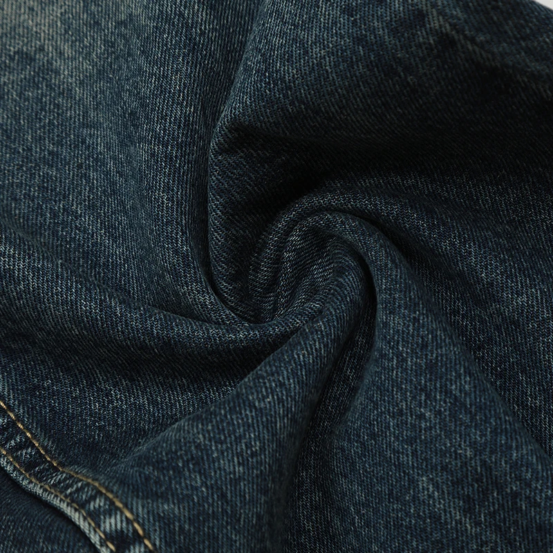 UPRAKF Расклешенные выцветшие синие джинсы, уличная одежда, базовые брюки, уличная осенняя повседневная джинсовая одежда с карманами, летняя мода - 5